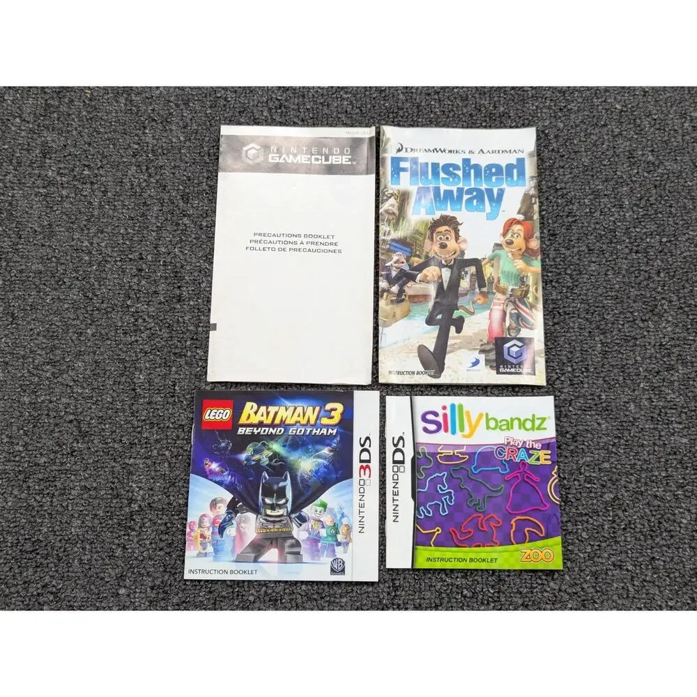 Authentic Nintendo GameCube DS Switch Game Manuals Cover Case Artwork Insert Lot